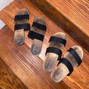 Worn trendy cute summer sandals ☀️👡